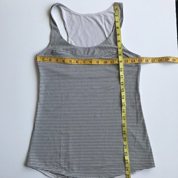 LULULEMON Run Wicking First Base Tank Anti-Stink Stripe Heather Grey suspect S/M - Picture 9 of 14